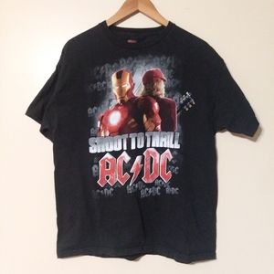 Iron Man And ACDC Graphic Tee